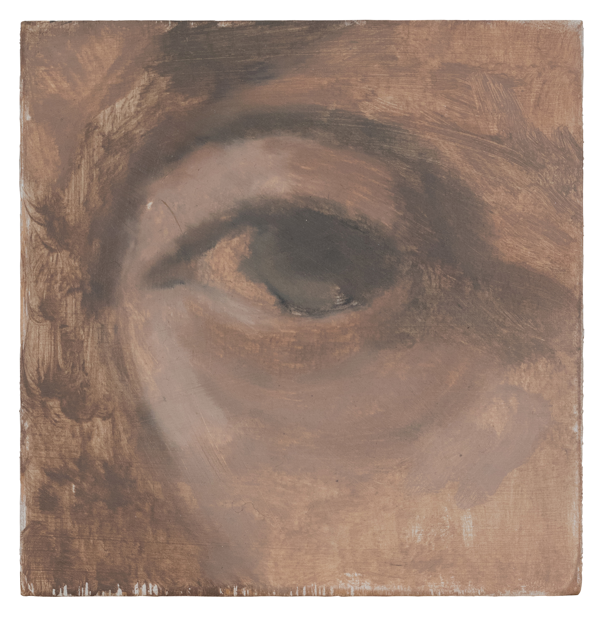 EYE STUDY - SIZE: 6 X 6 INCHES - OIL ON WOOD